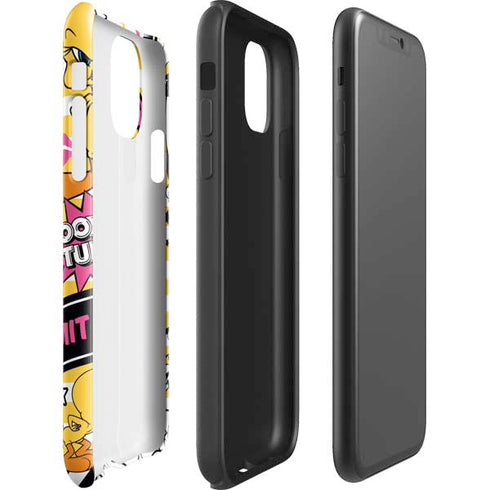 Looney Tunes Tweety and Sylvester Striped Patches iPhone 11 Impact Case
