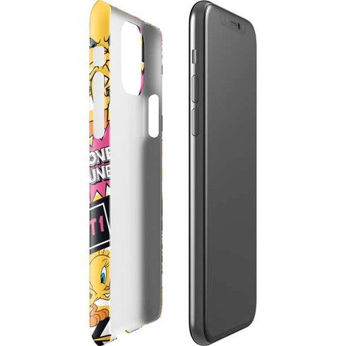 Looney Tunes Tweety and Sylvester Striped Patches iPhone 11 Pro Lite Case