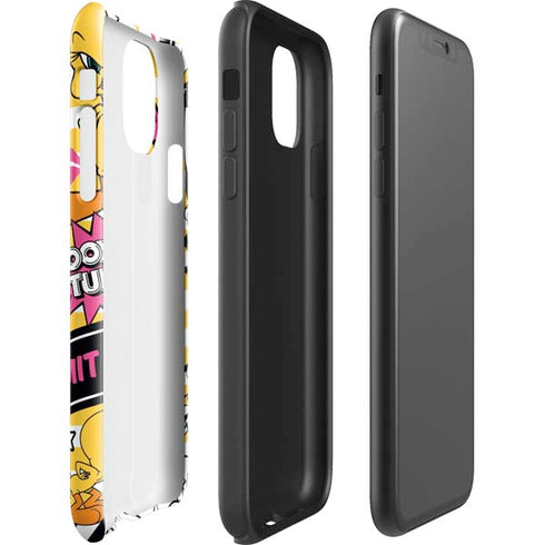 Looney Tunes Tweety and Sylvester Striped Patches iPhone 11 Pro Max Impact Case