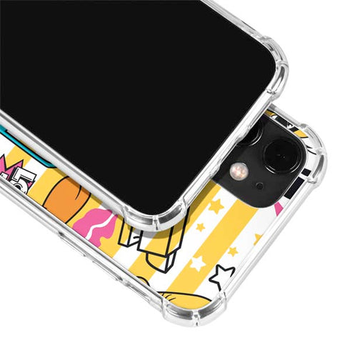Looney Tunes Tweety and Sylvester Striped Patches iPhone 12 Mini Clear Case