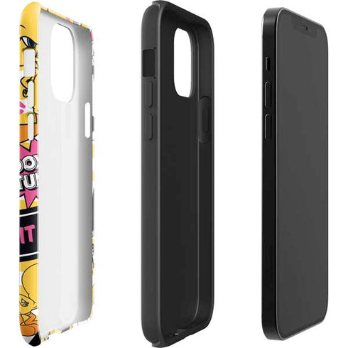 Looney Tunes Tweety and Sylvester Striped Patches iPhone 12 Mini Impact Case