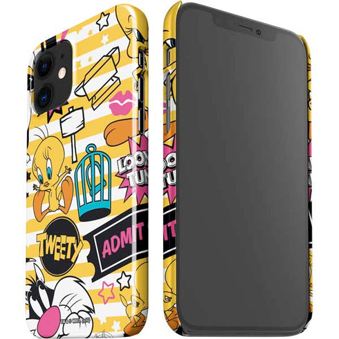 Looney Tunes Tweety and Sylvester Striped Patches iPhone 12 Mini Lite Case