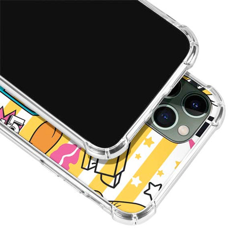 Looney Tunes Tweety and Sylvester Striped Patches iPhone 12 Pro Clear Case