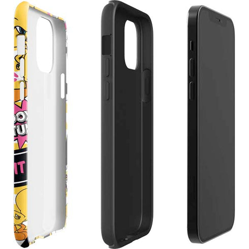 Looney Tunes Tweety and Sylvester Striped Patches iPhone 12 Pro Impact Case
