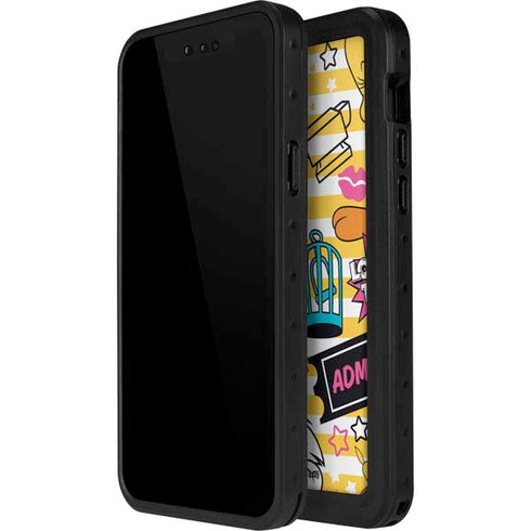Looney Tunes Tweety and Sylvester Striped Patches iPhone 12 Pro Waterproof Case