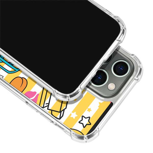 Looney Tunes Tweety and Sylvester Striped Patches iPhone 13 Pro Clear Case