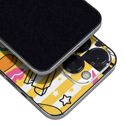 Looney Tunes Tweety and Sylvester Striped Patches iPhone 13 Pro Max Skin