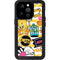 Looney Tunes Tweety and Sylvester Striped Patches iPhone 14 Pro Waterproof Case