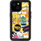 Looney Tunes Tweety and Sylvester Striped Patches iPhone 15 Waterproof Case