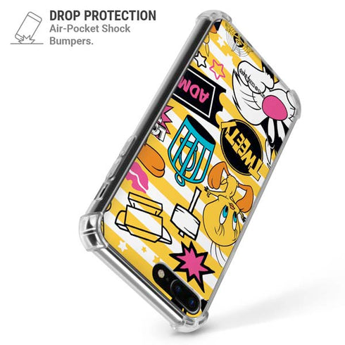 Looney Tunes Tweety and Sylvester Striped Patches iPhone 7/8 Plus Clear Case