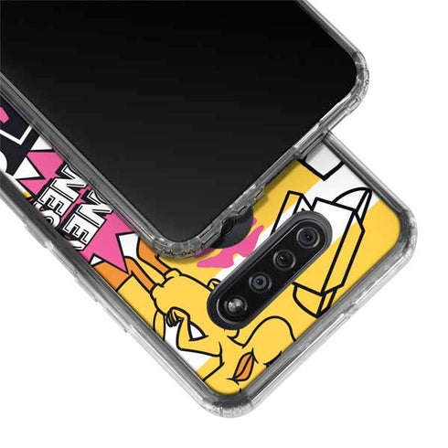 Looney Tunes Tweety and Sylvester Striped Patches LG K51/Q51 Clear Case