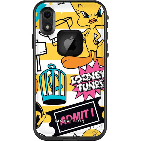 Looney Tunes Tweety and Sylvester Striped Patches LifeProof Fre iPhone Skin