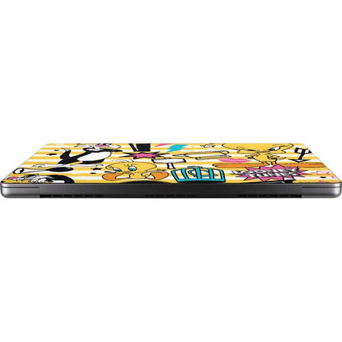 Looney Tunes Tweety and Sylvester Striped Patches MacBook Pro 14in (2021-24) Skin