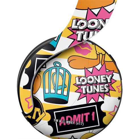 Looney Tunes Tweety and Sylvester Striped Patches PULSE 3D Wireless Headset for PS5 Skin