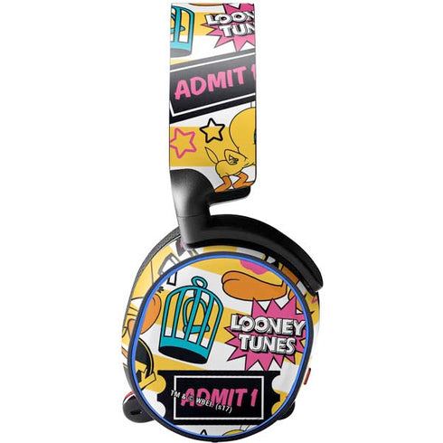 Looney Tunes Tweety and Sylvester Striped Patches SteelSeries Arctis 3 Skin