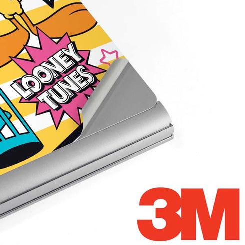 Looney Tunes Tweety and Sylvester Striped Patches Surface Book 2 15in Skin