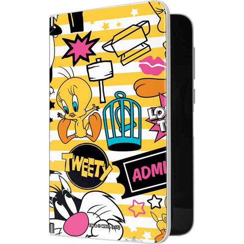 Looney Tunes Tweety and Sylvester Striped Patches Surface Duo Skin