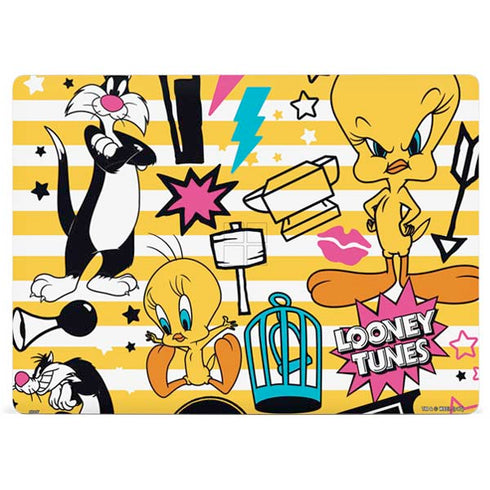 Looney Tunes Tweety and Sylvester Striped Patches Surface Laptop 3 13.5in Skin