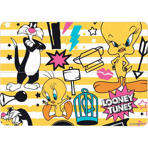 Looney Tunes Tweety and Sylvester Striped Patches Surface Laptop Studio Skin