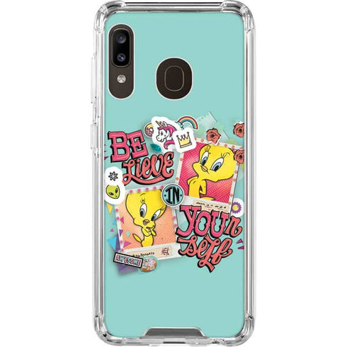 Looney Tunes Tweety Bird Believe In Yourself Galaxy A30 Clear Case