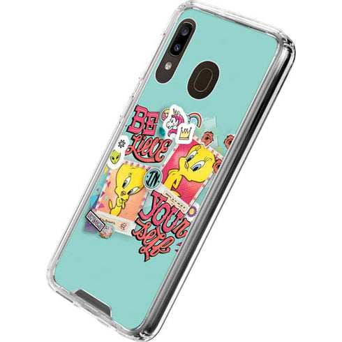 Looney Tunes Tweety Bird Believe In Yourself Galaxy A30 Clear Case