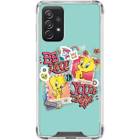 Looney Tunes Tweety Bird Believe In Yourself Galaxy A72 5G Clear Case