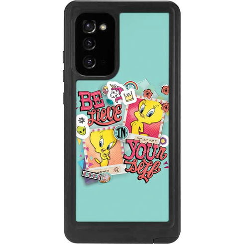 Looney Tunes Tweety Bird Believe In Yourself Galaxy Note20 5G Waterproof Case