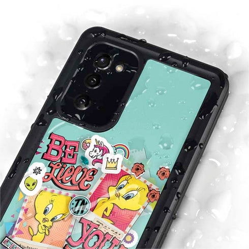 Looney Tunes Tweety Bird Believe In Yourself Galaxy Note20 5G Waterproof Case