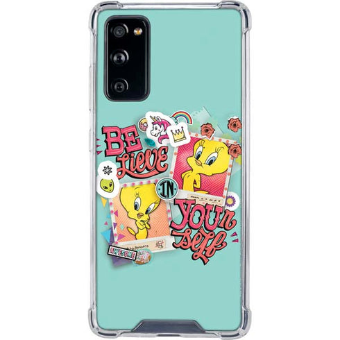 Looney Tunes Tweety Bird Believe In Yourself Galaxy S20 FE Clear Case
