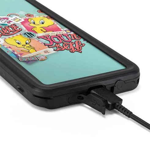 Looney Tunes Tweety Bird Believe In Yourself Galaxy S20 Plus Waterproof Case