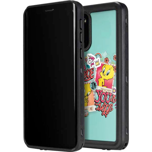 Looney Tunes Tweety Bird Believe In Yourself Galaxy S20 Waterproof Case
