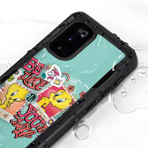 Looney Tunes Tweety Bird Believe In Yourself Galaxy S20 Waterproof Case