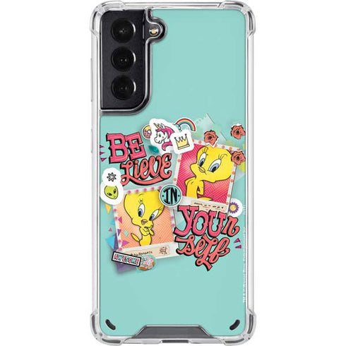 Looney Tunes Tweety Bird Believe In Yourself Galaxy S21 5G Clear Case