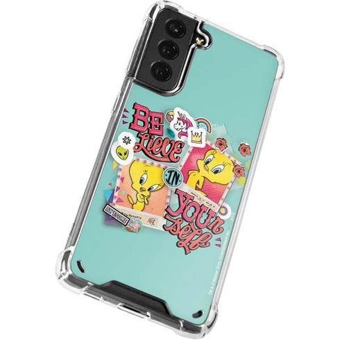 Looney Tunes Tweety Bird Believe In Yourself Galaxy S21 5G Clear Case
