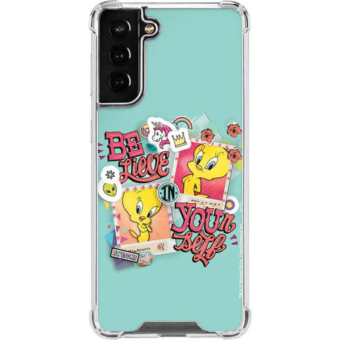 Looney Tunes Tweety Bird Believe In Yourself Galaxy S21 FE Clear Case