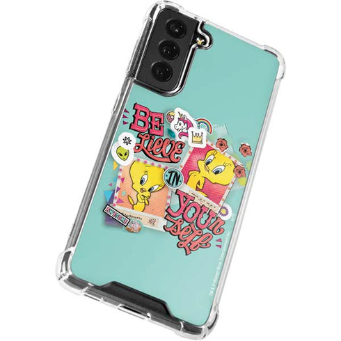 Looney Tunes Tweety Bird Believe In Yourself Galaxy S21 FE Clear Case
