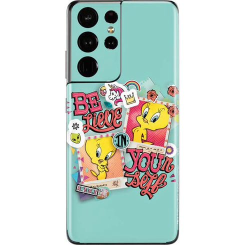 Looney Tunes Tweety Bird Believe In Yourself Galaxy S21 Ultra 5G Skin