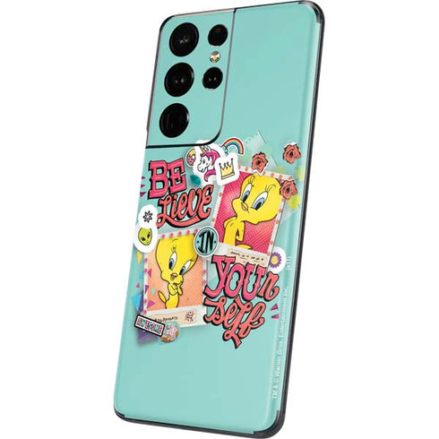 Looney Tunes Tweety Bird Believe In Yourself Galaxy S21 Ultra 5G Skin