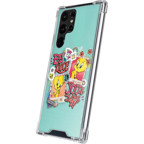 Looney Tunes Tweety Bird Believe In Yourself Galaxy S22 Ultra Clear Case