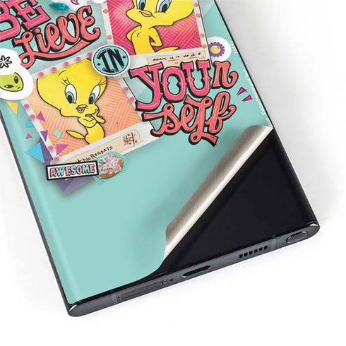 Looney Tunes Tweety Bird Believe In Yourself Galaxy S22 Ultra Skin