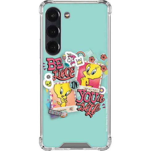 Looney Tunes Tweety Bird Believe In Yourself Galaxy S23 Clear Case