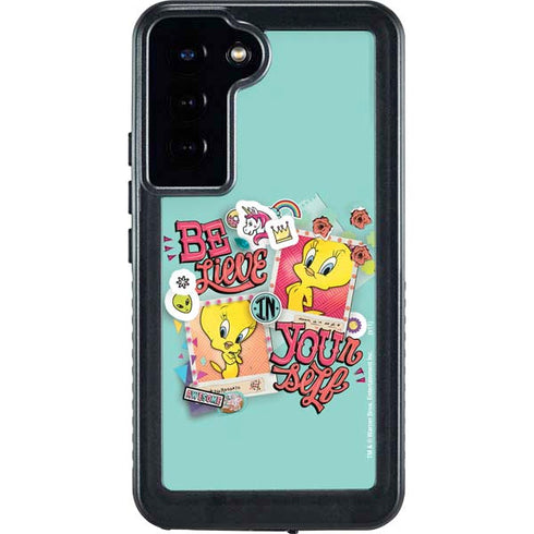 Looney Tunes Tweety Bird Believe In Yourself Galaxy S23 Plus Waterproof Case