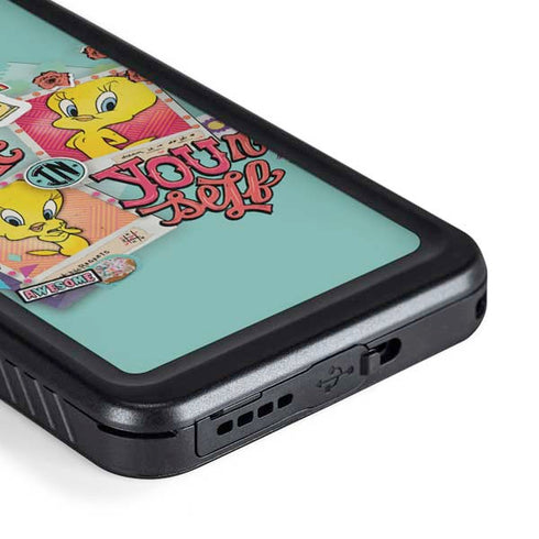 Looney Tunes Tweety Bird Believe In Yourself Galaxy S23 Plus Waterproof Case