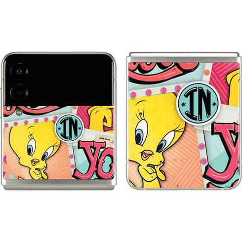 Looney Tunes Tweety Bird Believe In Yourself Galaxy Z Flip3 5G Skin