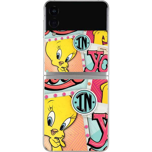 Looney Tunes Tweety Bird Believe In Yourself Galaxy Z Flip3 5G Skin