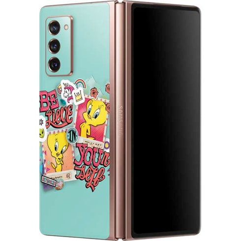 Looney Tunes Tweety Bird Believe In Yourself Galaxy Z Fold2 5G Skin