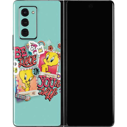 Looney Tunes Tweety Bird Believe In Yourself Galaxy Z Fold2 5G Skin