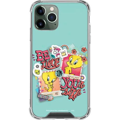 Looney Tunes Tweety Bird Believe In Yourself iPhone 11 Pro Max Clear Case