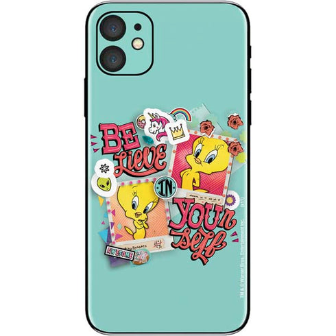 Looney Tunes Tweety Bird Believe In Yourself iPhone 11 Skin