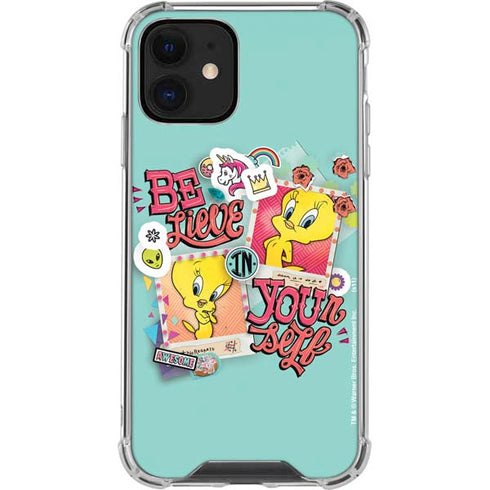 Looney Tunes Tweety Bird Believe In Yourself iPhone 12 Mini Clear Case